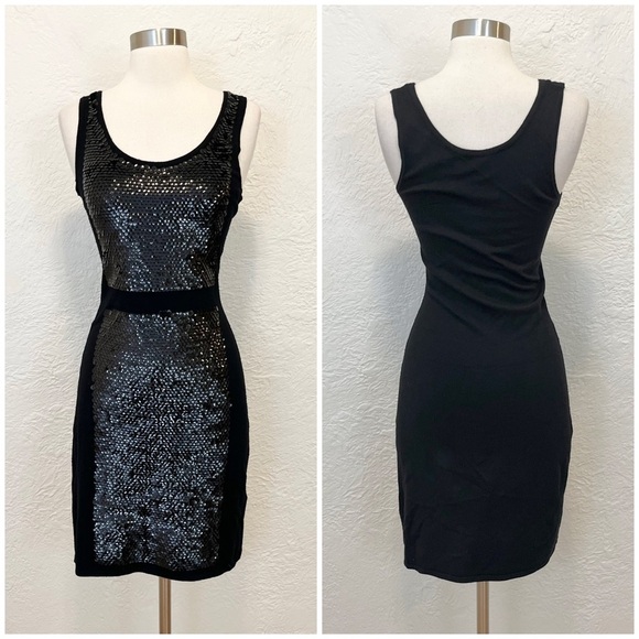 Yoana Baraschi Black Knit Dress Sequins XS Extra Small - Picture 1 of 11